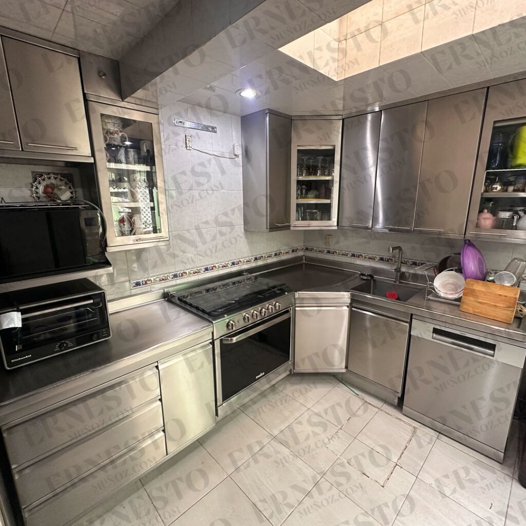 Cocina integral de acero inoxidable esquinero