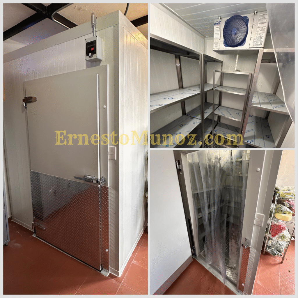 camara de refrigeracion con anaqueles